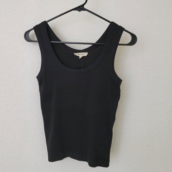 Madewell (Re)generative Cotton Ribbed Scoopneck Tank XS - Picture 2 of 5